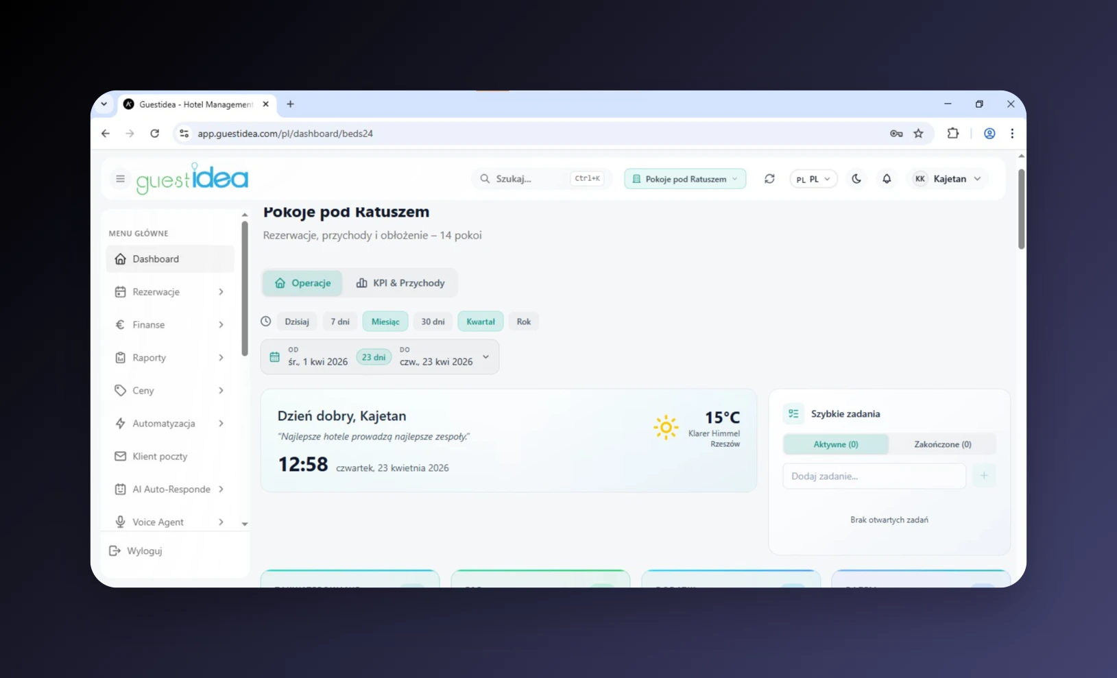 Dashboard Guestidea